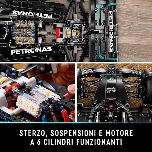 Technic Bundle Corse da Costruire Insieme con 2 set di Mercedes-AMG F1 W14 E Performance: il Kit di Modellismo per Adulti (42171) e la Macchina Giocattolo Pull-Back per Bambini da 7 Anni (42165) - Lego - Immagine 4