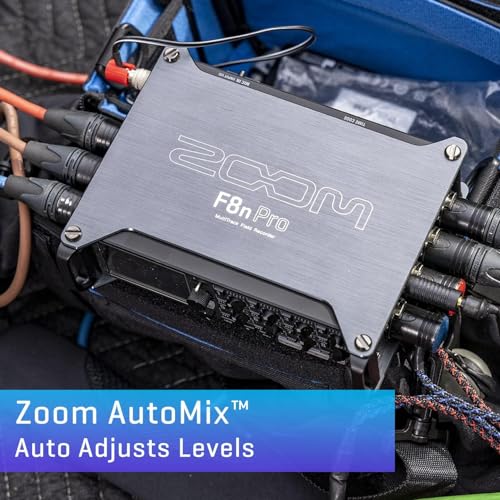 Zoom Pacotes de gravadores de campo multipistas F8n Pro com 4x Zoom ZDM-1 Podcast Mic Pack com 2x 4