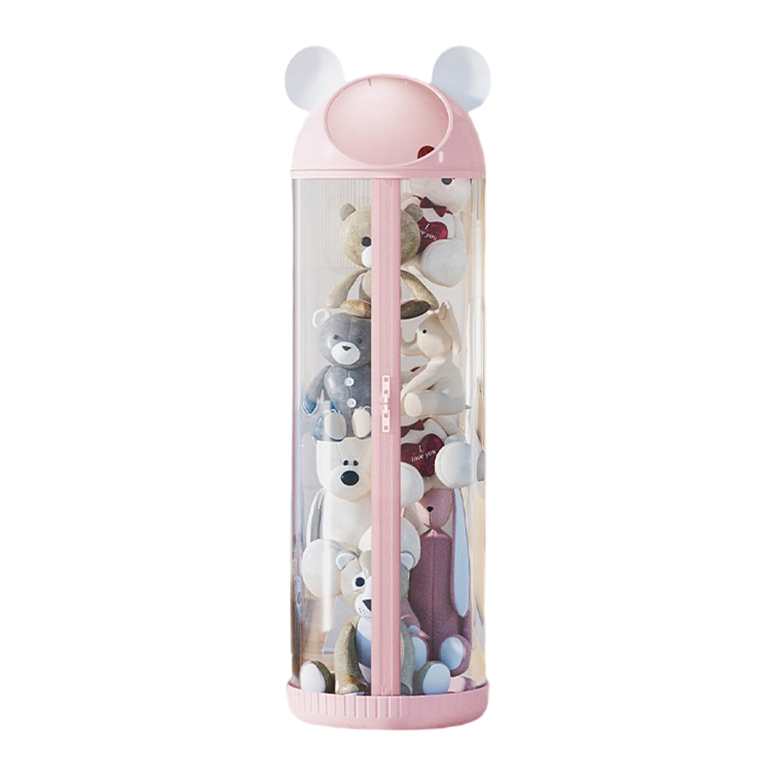 BCJMKDX Toy storage, Plush Animal Storage Tube,Vertical Toy For Stuffed Animals(Pink,142 * 30cm)