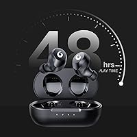 Vista 2 de Auriculares Hikapa X9 inalámbricos Bluetooth 5.3, auriculares impermeables estéreo con control táctil en el oído, con micrófono, auriculares