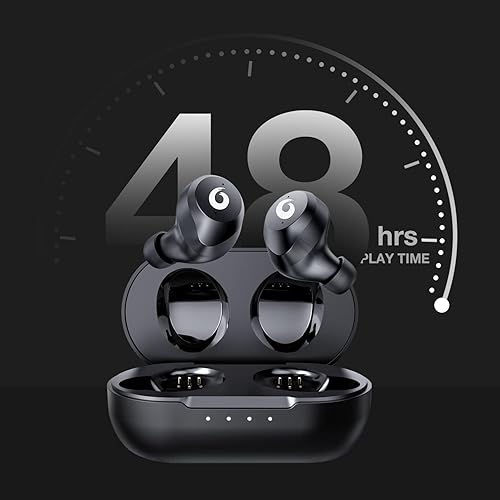 Miniatura 2 de Auriculares Hikapa X9 inalámbricos Bluetooth 5.3, auriculares impermeables estéreo con control táctil en el oído, con micrófono, auriculares con