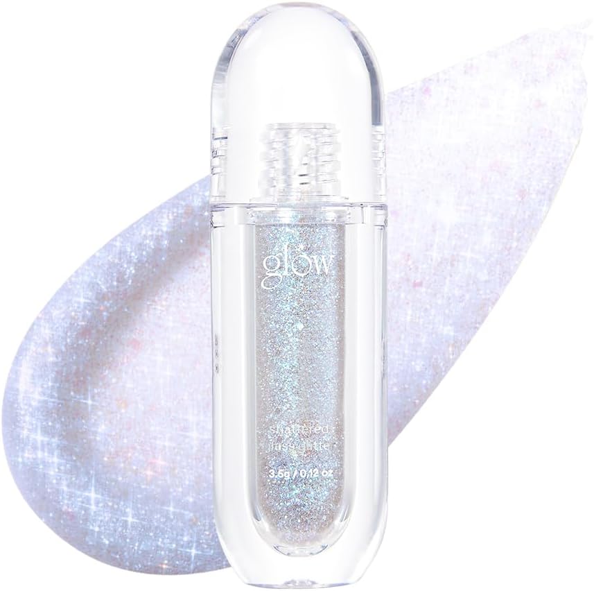 glow shattered glass glitter #joy | metallic shimmer | long-lasting | multidimensional sparkle | smooth liquid formula | precision applicator | 0.1 oz