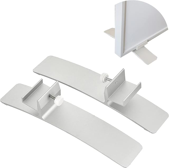 COLOD FIGHTING stands feet for infrared heating, Support feet suitable for heating panels, flat radiators - for free-standing use electric heating, stand (2-pack) - aluminum, accessories silver