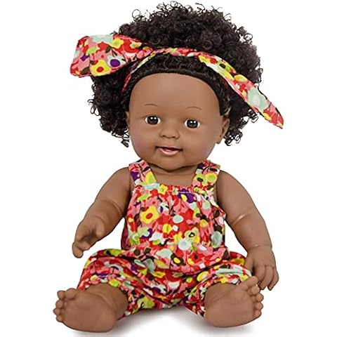 Nice2you Black Dolls Fashion African Girl Dolls Lifelike Baby Play Doll 12 Inch for Kids Perfect for Birthday Gift Cover