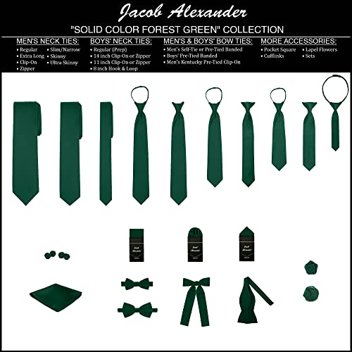 Image of Jacob Alexander Men's Pretied Banded Adjustable Solid Color Bowtie