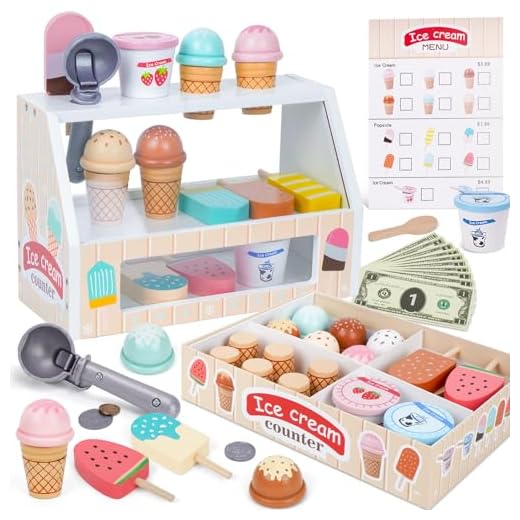 Eisdiele Kinder Holz, Kinderküche Zubehör