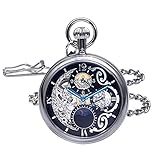Regent Hills Brass Case Mechanical Open Face Pocket Watch with Hand Winding 9441CP-RVBK
