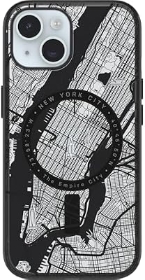 Otterbox Funda Serie Clear Case con MagSafe para iPhone 15 a Prueba de Golpes y caídas, Ultra Fina, Funda Protectora, Testada 3X con los estándares Militares anticaídas, New York