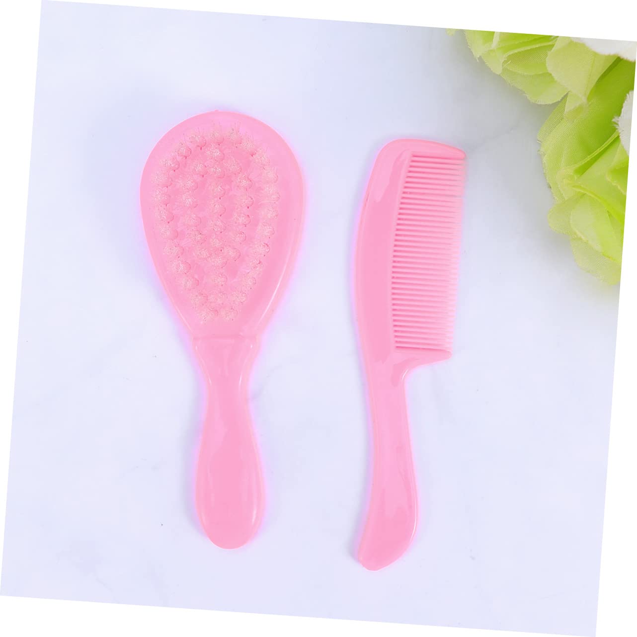 Toddler Suit Bath Kits Shower Hair Brush Comb for Toddler Newborn Grip Brush Plastic Baby Hair Comb Baby Brush Baby Comb Massage Comb Hairbrush Set Small Comb Wooden Pink Grip Set