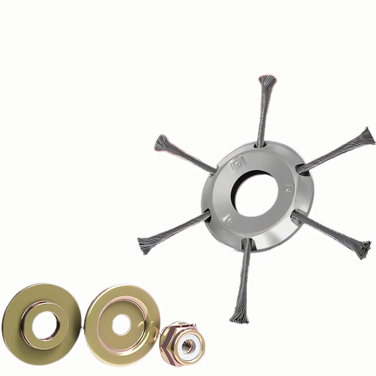 6x Stahldraht Unkrautbürsten Für Rasentrimmer - Upgrade Unkrautklinge Aus Metall Für Freischneider & Rasenmäher