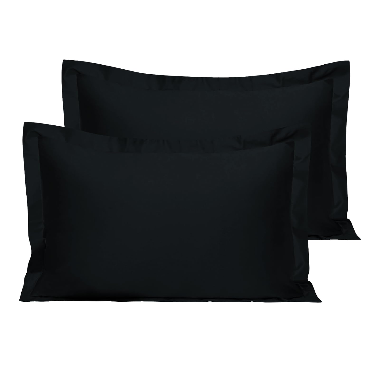 Pizuna Cotton Percale King Oxford Pillow Cases 2 Pack 50x90cm Black โ image 1
