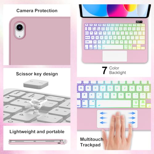 Image of Magic Keyboard Case for iPad 10th or 11th (A16, 2025) Generation,Rose Gold