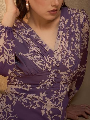 Image of Rare Women Casual Pink Colour Midi Floral Dress