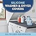 2PC - 25.6''x 23.6'' Washer and Dryer Covers for the Top, Non Slip Silicone Washer Dryer Top Protector Dryer Top Protector, Dust-Proof Washer & Dryer Cover Pad for Laundry Room Washer Dryer Countertop