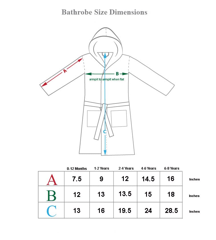 PERSONALIZED Baby Bathrobe -Toddler Bath robe Custom Monogram Embroidered Terry Robe (Grey, 8-10)