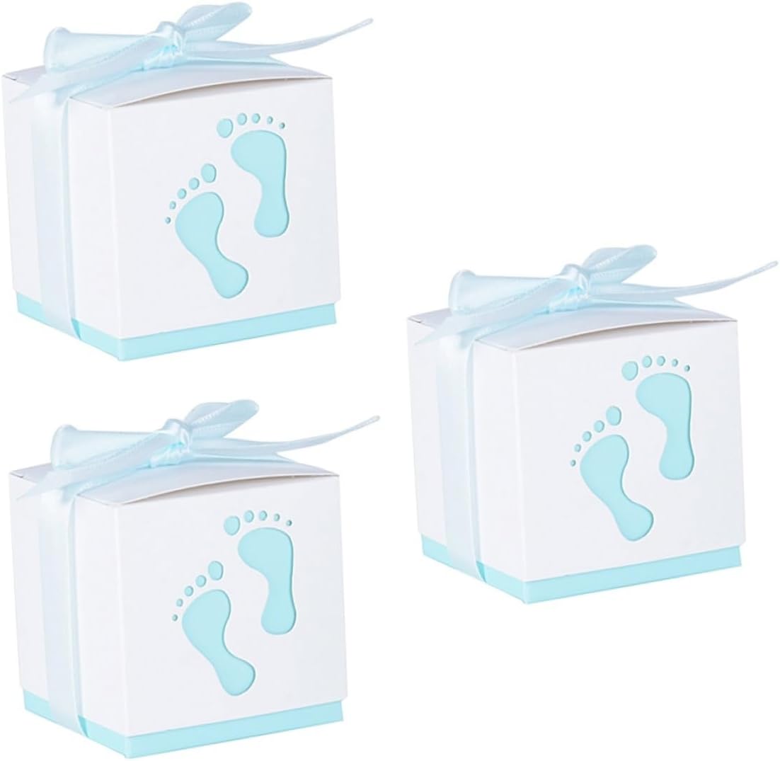 CORHAD 100pcs Candy Wrappers Party Favors Box Wedding Keepsake Box for Bridal Shower Elegant Design