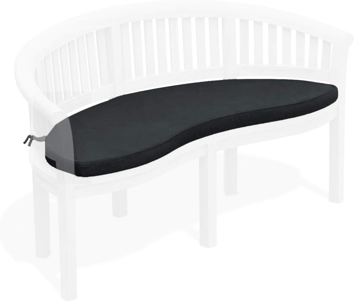 Teak Banana Bench Cushion Only (5 colours) Brand, Quality & Value (Black/Raven)