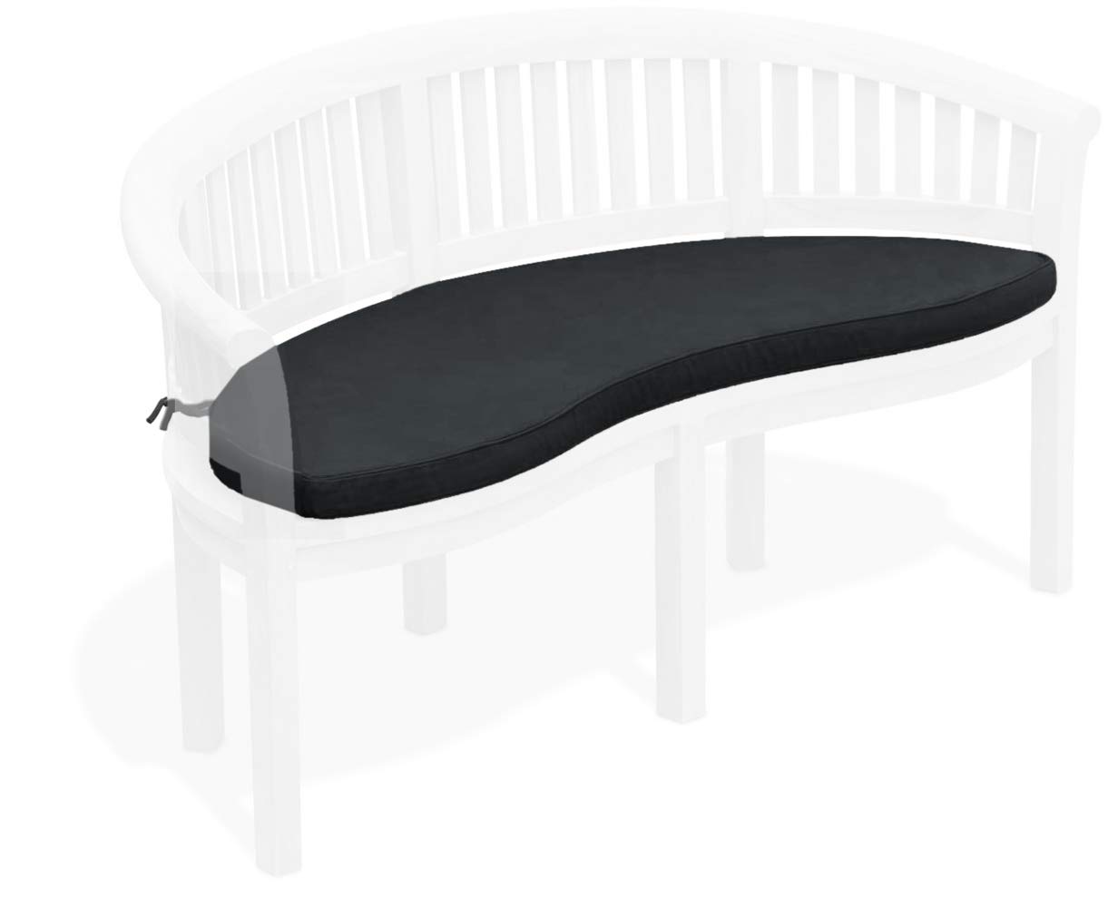 Jati Teak Banana Bench Cushion Only (5 colours) Brand, Quality & Value (Black/Raven)
