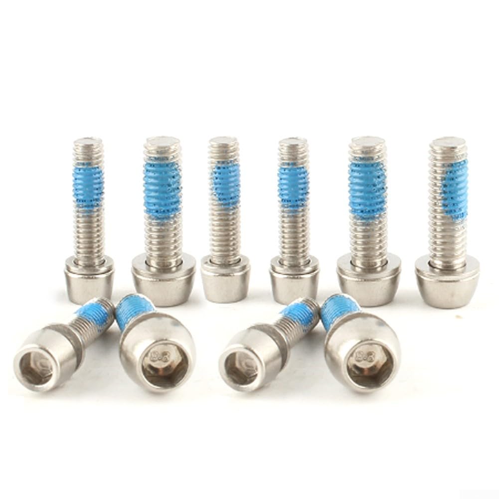 Stem Mounting Bolt in 304 Stainless Steel for Bicycle Handlebar Stems M5 and M6 Threads 20mm Length for Consistent Tightening (M5*20mm)
