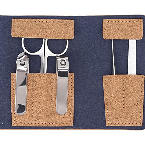 Natudeco Conjunto de 5 peças de tesoura para unhas, colher de ouvido, reparação de unhas, ferramenta