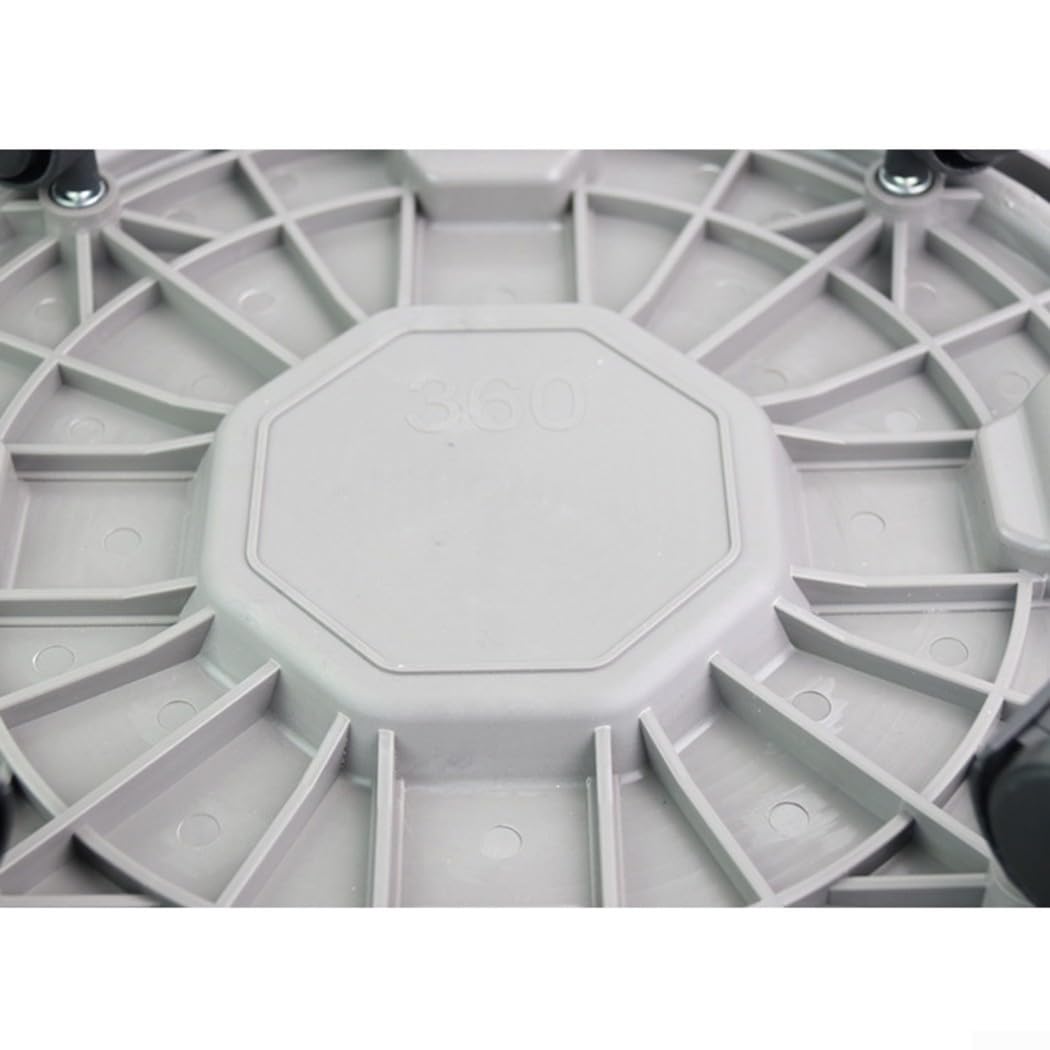 SPORTARC Base per vaso da fiori, supporto rotondo per piante in vaso, su ruote, supporto per carrello per piante mobile con rotelle, pallet rimovibile per piante (bianco), 1401356377