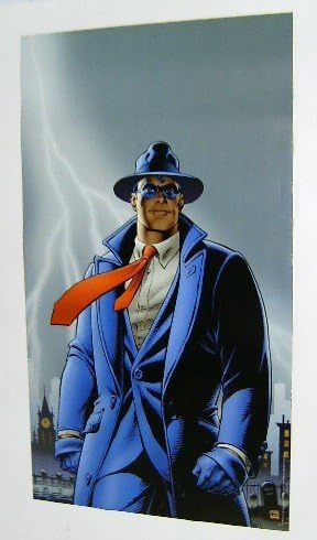 Kitchen Sink Press 1998 The Spirit Poster! Rare Vintage Original 1990's Will Eisner's The Spirit 32 inch by 18 inch Comic Strip Pulp Hero Cover Art Poster pin-up, with Art by Dave Gibbons