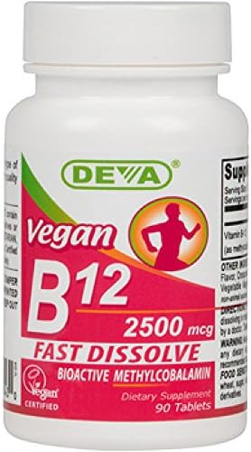 DEVA Nutrition Vitamina B12 2500 mcg Sublingual 90 Tabletas Vegano miniatura 4