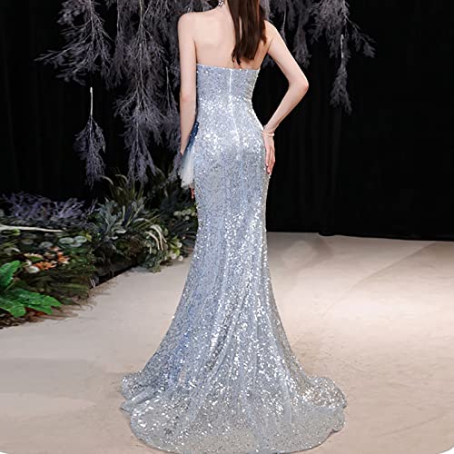 Robe de soirée longue à sequins et une épaule pour bal chic - 5