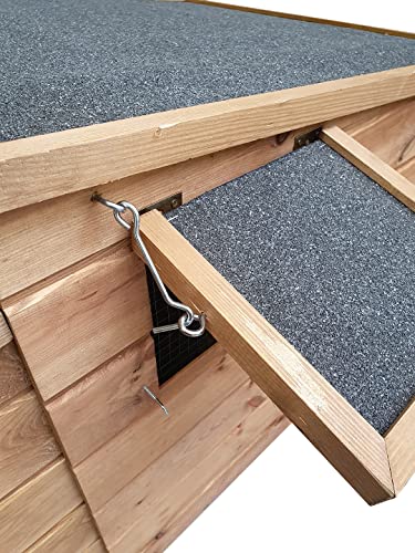 dobar® 23387 - Großer Hühnerstall mit integrierter Legebox - Hühnerhaus aus robustem Vollholz mit wasserfestem… – Bild 3