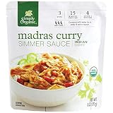 Simply Organic Madras Curry Simmer Sauce, Certified Organic | 6 oz | Pack of 6