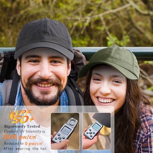 Image of Mens Waterproof Baseball Cap Womens Rain Hat Quick Dry Running Hat with Sweatband Outdoor Golf Breathable Sports Cap