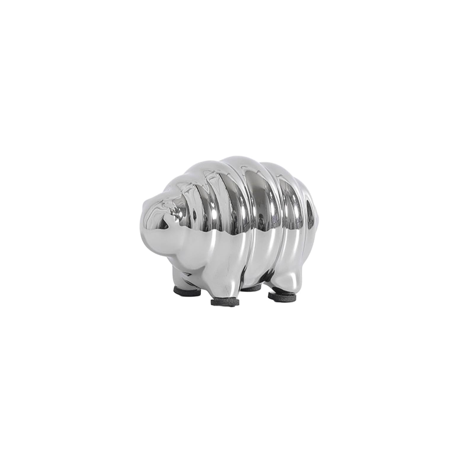 ESTINTENG Modern Minimalist Home, Living Room Decoration, Black and White Sheep Ceramic Animal Ornaments-Silver Sheep Trumpet