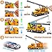 i diy Crane Truck Toy with Hank,Worker and car,Construction Trucks,Friction Powered Crane Truck for Kids 3-8,Toy Crane with Worker,Racecar,Tow,Log Grapple,Trunk,Music&Sounds&Light