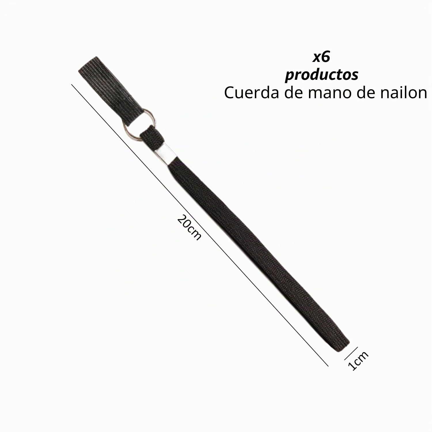 SLEEKEE 6 cuerdas de mano para muletas, muñequeras de nailon, bastones de senderismo, accesorios para muletas, cuerdas de mano universales, correas de fijación