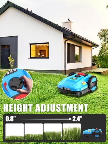ACFARM Robotic Lawn Mower 1/2 Acre/21,000 Sq.Ft, Automatic Lawnmower for Lawn 47% Slope, Cut Height 0.8