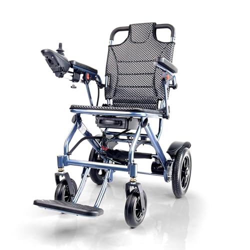 ByteTecpeak D04- silla de ruedas eléctrica plegable con batería de litio extraíble de 10AH y motor de 500W, autonomía hasta 20km, capacidad de carga de 150kg