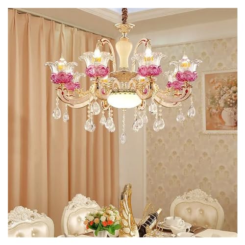 European Crystal Chandelier Luxurious Atmosphere Flower Candle Villa French Dining Room Chandelier