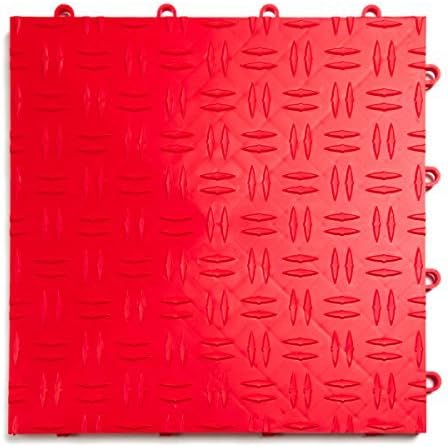GarageTrac 12''x 12'' Interlocking Garage Floor Tiles : Red