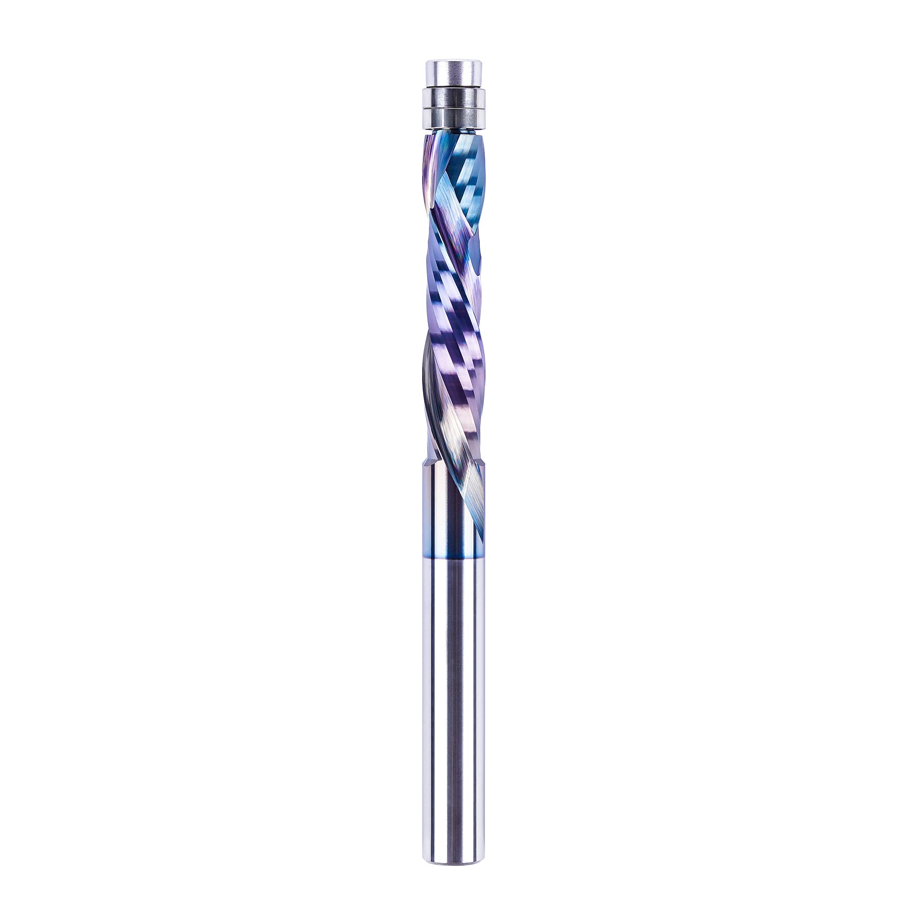 SpeTool frez do płaszczyzn bardzo długi trzpień 8 mm do frezowania w górę i w dół dociskanie w górę i w dół długość cięcia 40 mm frez spiralny z powłoką SPE-X