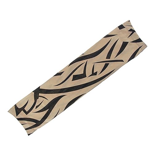 Miniatura 4 de 6 unids nuevo nylon elástico falso tatuaje temporal manga diseños cuerpo brazo medias tatoo para hombres hombres mujeres