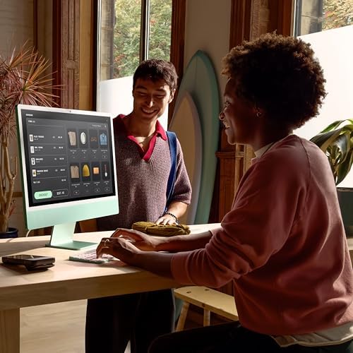 Apple 2024 iMac All-in-One Desktop Computer with M4 chip with 10-core CPU and 10-core GPU: Built for Apple Intelligence, 24-inch Retina Display, 24GB Unified Memory, 512GB SSD Storage; Pink — view 4