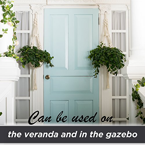 Bulky Plant Hanger Macrame Handmade Indoor Outdoor Decoration Hanging Planter Cotton Rope Basket 0.24In Thick Sturdy For Round & Square Flower Herbs Pots (No Pots No Plants) 46In, 4 Legs, 2 Pcs #TOP7