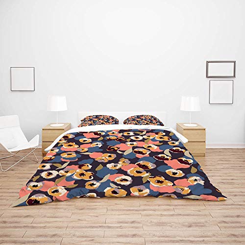 Parure de lit King en polyester thermorégulateur et infroissable