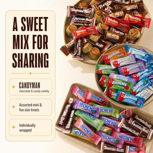 CANDYMAN Halloween Candy & Chocolate Mix, 5 lb Individually Wrapped Bulk - image 8