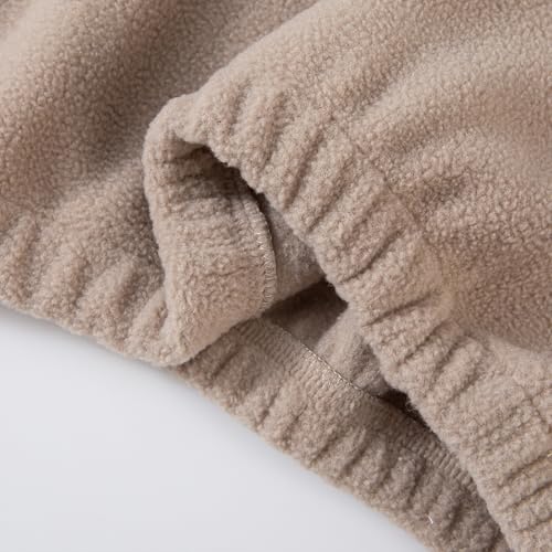 Kids Cozy Fleece Sweatsuit Outfits Set Quarter-Zip Long Sleeve Top Elastic Waist Pants Boys Girls Daily Wear2