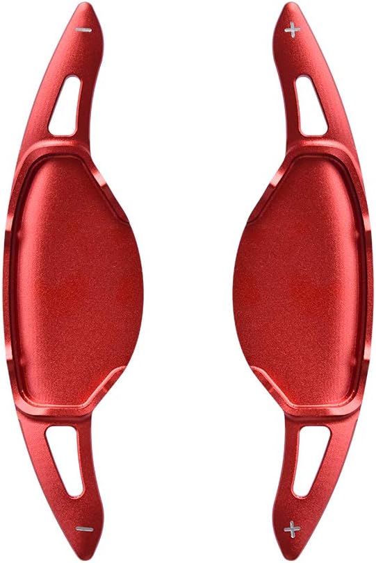 HIBEYO red for Nissan Altima 2021 Paddle shifters Trim Cover for 2019 Altima Nissan Paddle Shifter Extensions Metal Steering Wheel Paddle Shifter Interior Decoration Accessories