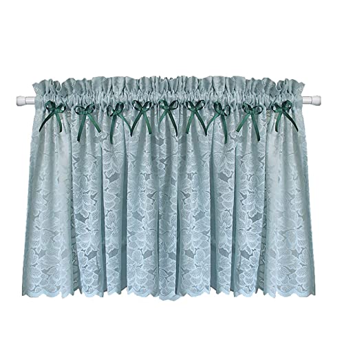 Cenefa de cortinas transparentes para ventanas cortas de cocinas luminosas 2