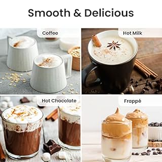 Pro Breeze® Electric Milk Frother, Steamer & Warmer - Automatic Whisk for Hot Chocolate, Iced Frappe - Coffee Gifts for Lovers - Black