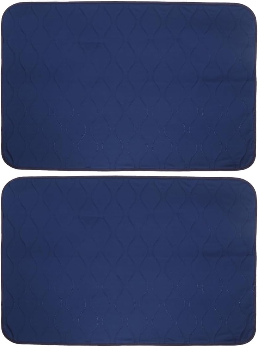 Reusable Elderly Urinal Pads 2pcs Set (100×90cm 60×90cm) Washable Incontinence Bed Underpads with Non-Slip Back for Adult Home Use