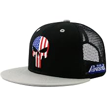 Classic Snapback Hats Skull Embroidery Adjustable Flat Bill Hat Unisex Baseball Caps